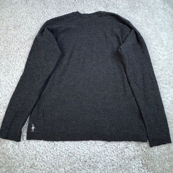 Smartwool Merino Wool Crewneck Sweater Gray FLAW - Picture 2 of 6